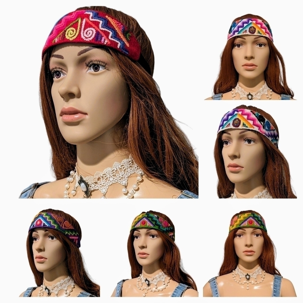 Peruvian  colorful handmade headbands/boho/summer style